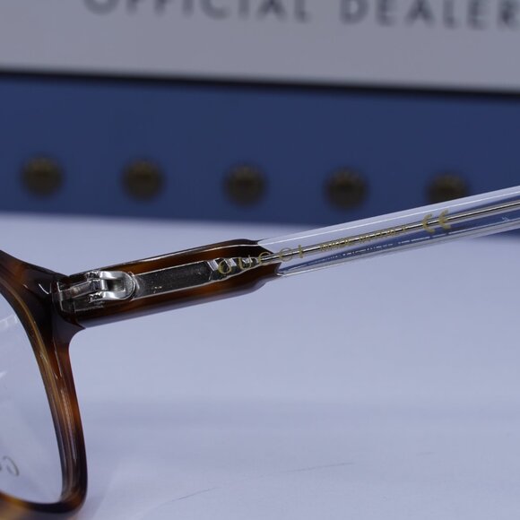 Gucci GG0490O 003 Rectangle Eyeglasses - Havana 53mm - Picture 6 of 9